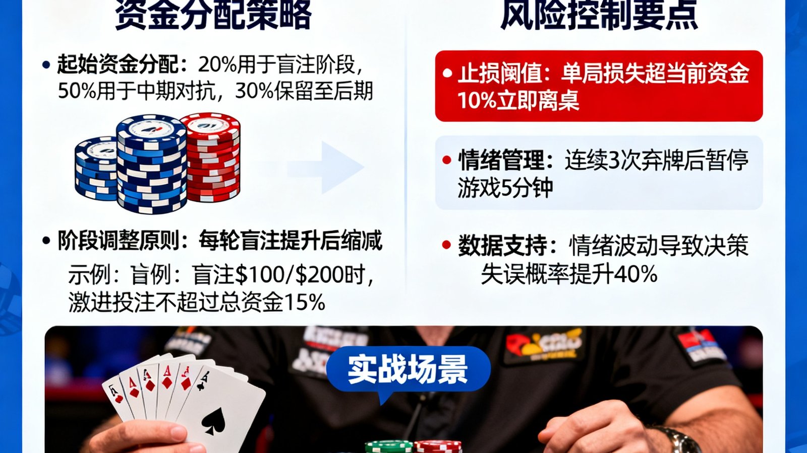 德州扑克锦标赛中的资金管理策略与风险控制